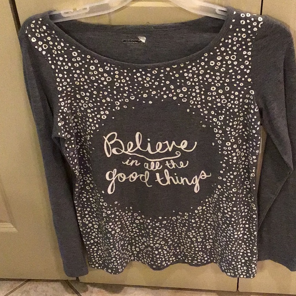 Cherokee girls XL gray LS shirt